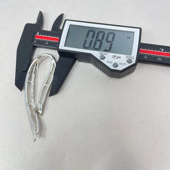 Sarah Coventry Silver Tone Vintage Leaf Brooch Pin Modern Minimal Art - Picture 7 of 7